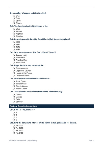 SSC-CHSL practice guide book